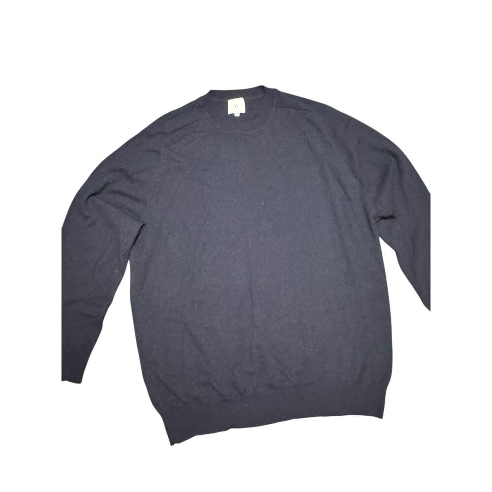 “G” Sweater Size M Navy 100% Cashmere Made in Italy